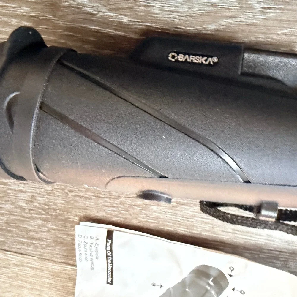 Barska 10-30x50 Zoom Monocular Black High Power Telescope with Case and Manual